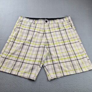 Op Opflex Board Shorts Mens 42 Multicolor Plaid Stretch Flat Front Beach Wear